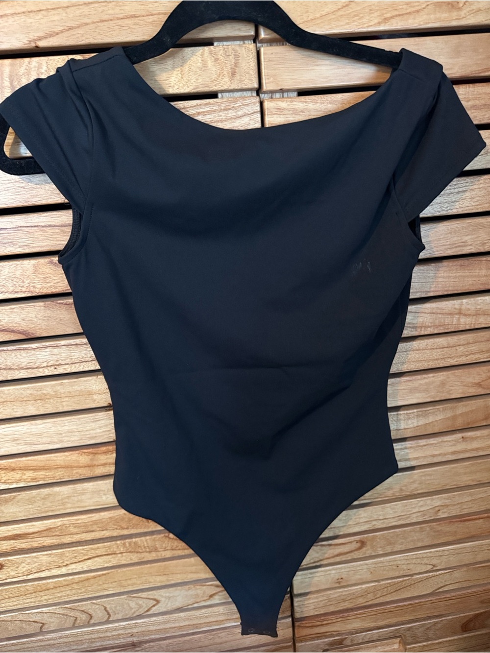 Forever 21 Black high Neck Cap Sleeve Bodysuit